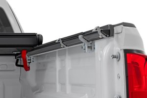 Chevrolet Colorado Hard Low Profile Bed Cover - Rear - Rough Country - Tri-Fold - '15-'24